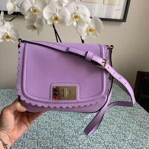Kate Spade scalloped lavender crossbody purse